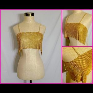 Gold chain metal top